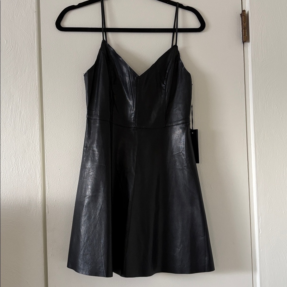 Forever 21 Faux Leather Dress, size small